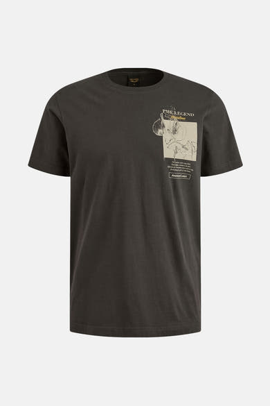 Grijs T-shirt met korte mouwen van PME Legend, met opdruk op de rug.