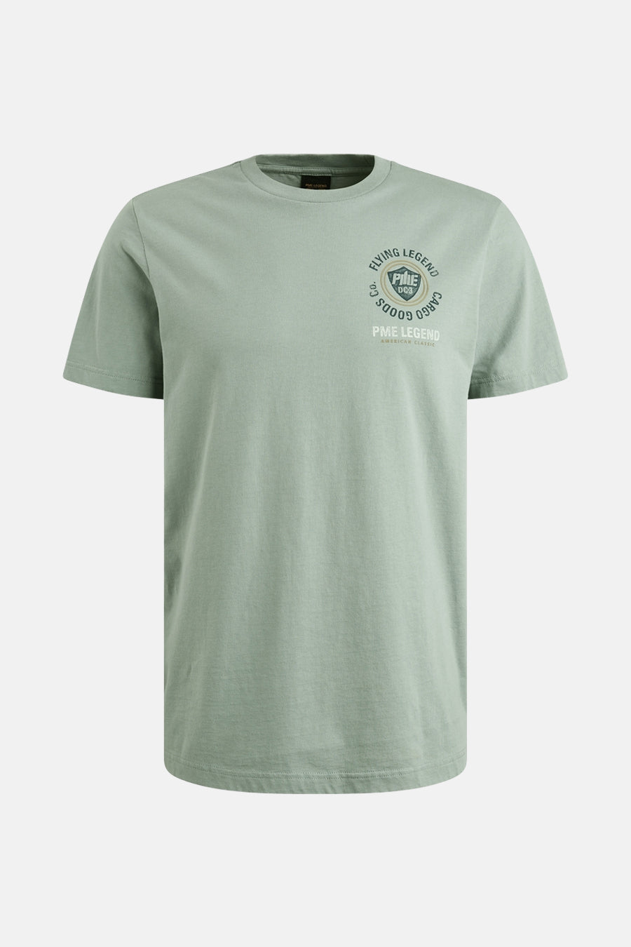 Blauw T-shirt met korte mouwen van PME Legend met een opdruk op de borst.