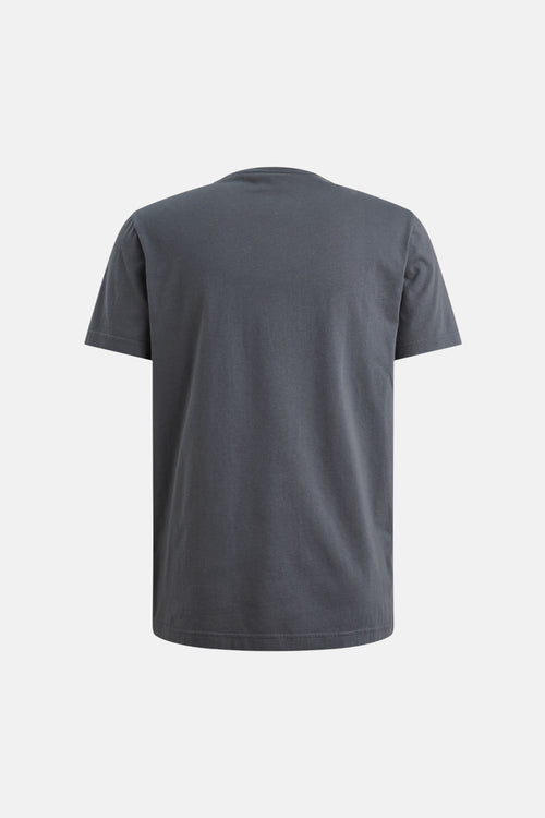 T-shirt à manches courtes bleu par PME Legend, uni et décontracté, vu de dos.