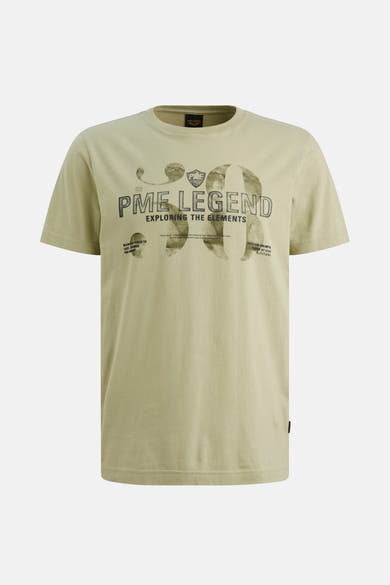 T-shirt vert à manches courtes de PME Legend avec un imprimé graphique d'ours sur le devant.
