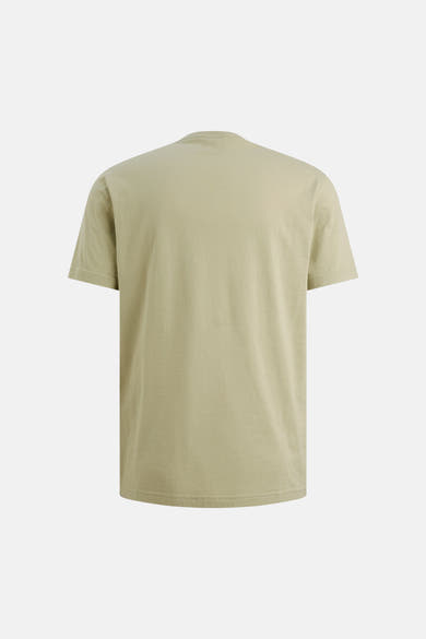 T-shirt à manches courtes vert de PME Legend, vu de dos, couleur unie.