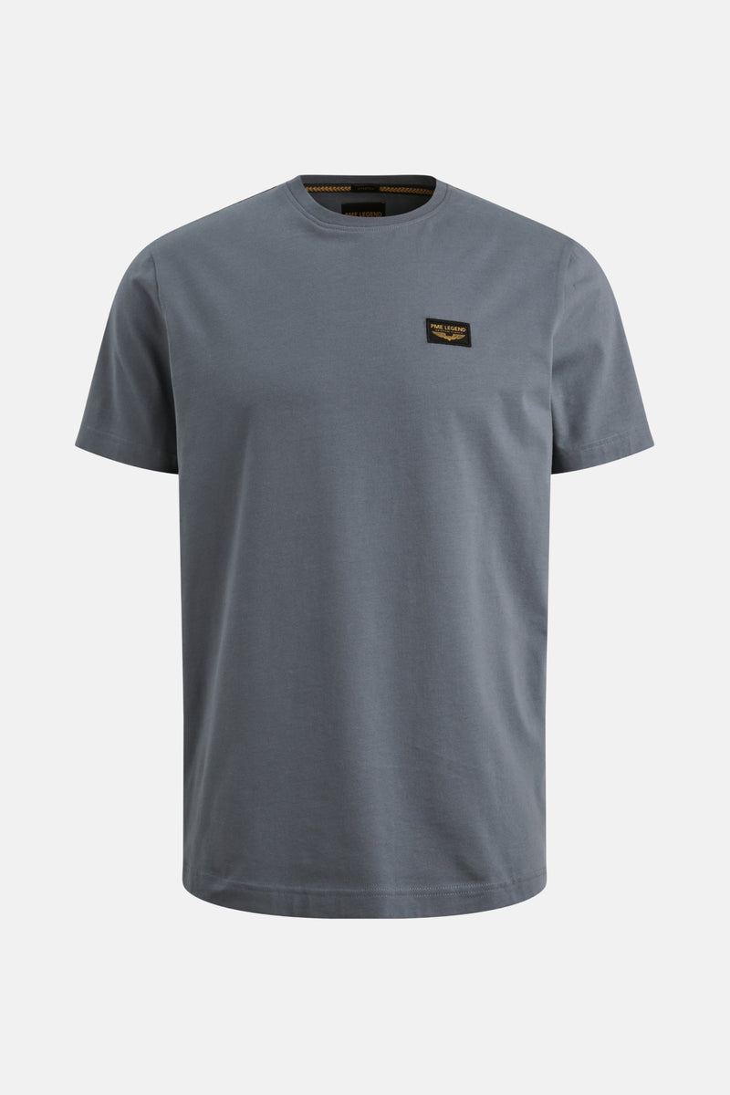 Blauw T-shirt met korte mouwen van PME Legend, met discreet label op de mouw.