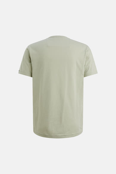 Kaki T-shirt met korte mouwen van PME Legend, achterkant, met discreet label in de nek.