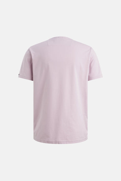 T-shirt violet de PME Legend, avec manches courtes et coupe droite, vu de dos.
