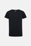 T-shirt noir à manches courtes et col en V PME LEGEND