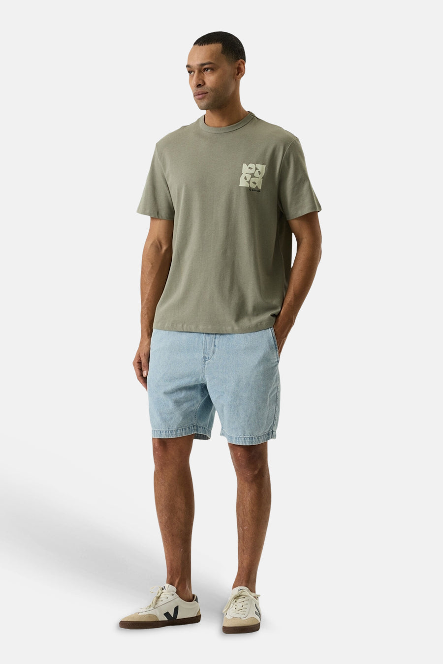 T-shirt met korte mouwen - khaki