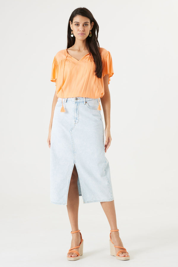 Blouse (korte mouwen) Oranje - GARCIA