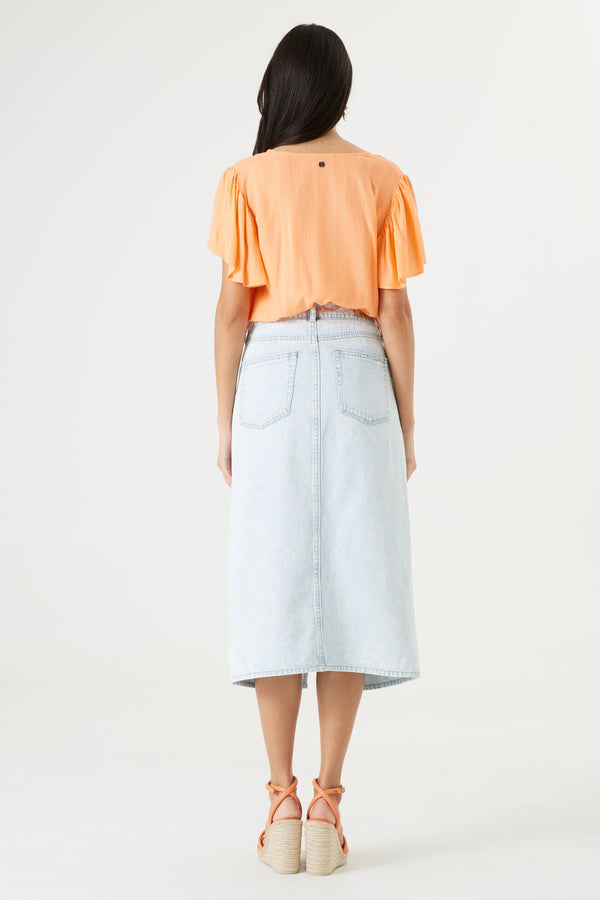 Blouse (korte mouwen) Oranje - GARCIA