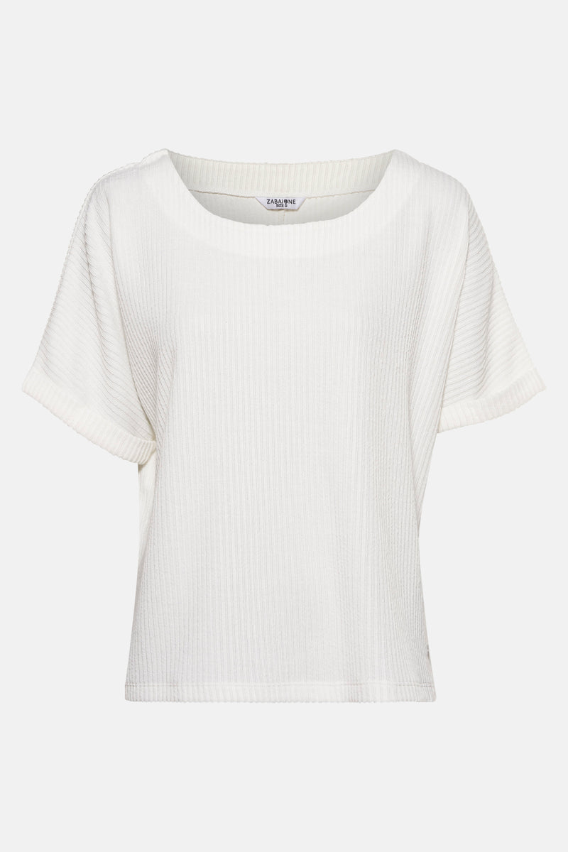 Blouse (korte mouwen) Wit - ZABAIONE