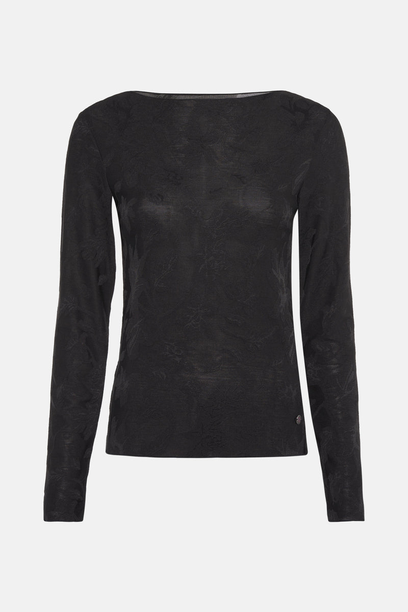 Pull col rond Noir - ZABAIONE