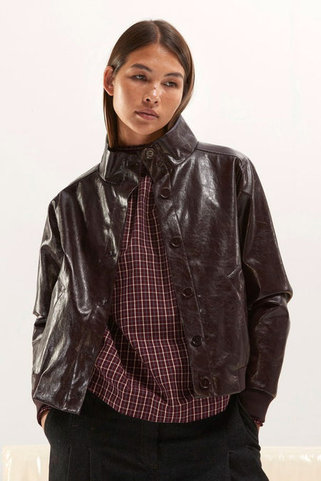 Dames tops jas casual paars - SENSO