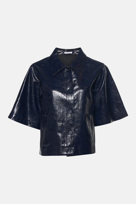 Dames tops jas overshirt bleu - SENSO