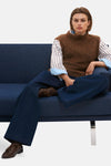 Dames tops pull zonder mouw cognac - SENSO