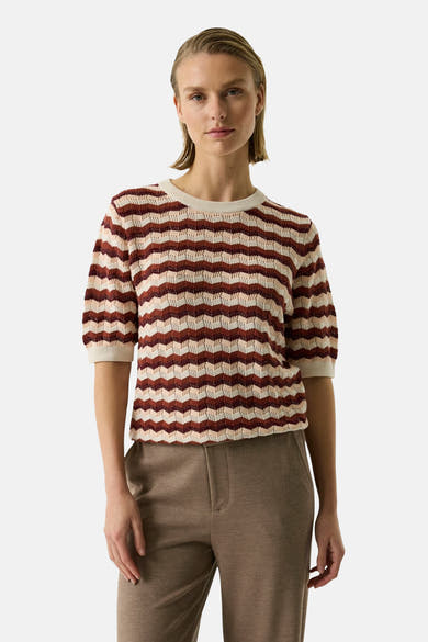 Pull col rond multicolore - GARCIA