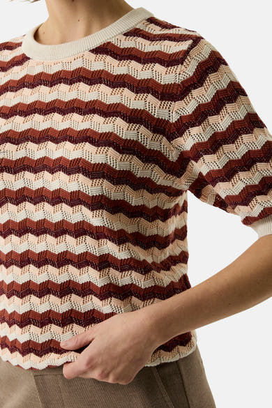 Pull col rond multicolore - GARCIA