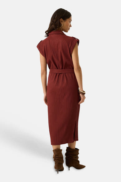 Robe sans manches - brique