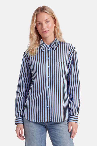 Hemd met lange mouwen - blauw