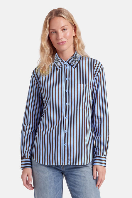 Hemd met lange mouwen - blauw