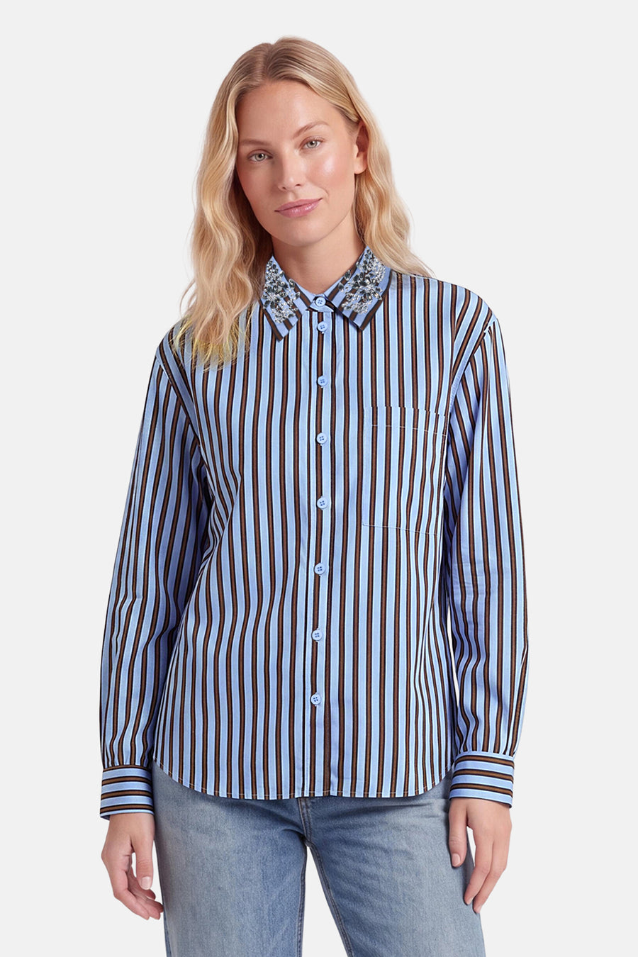 Hemd met lange mouwen - blauw