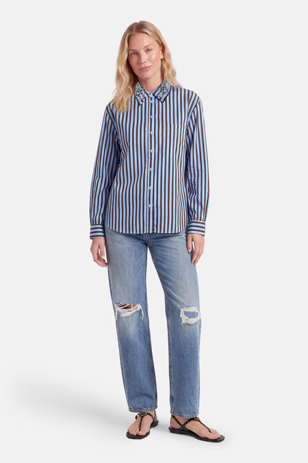 Hemd met lange mouwen - blauw
