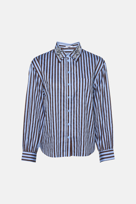Chemisier (manches longues) bleu - SENSO