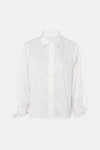 Blouse à manches longues écru par SENSO, col classique, poignets élastiqués, vue de face