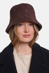 Dames acc. hoofddeksel buckethat bruin - RINO PELLE