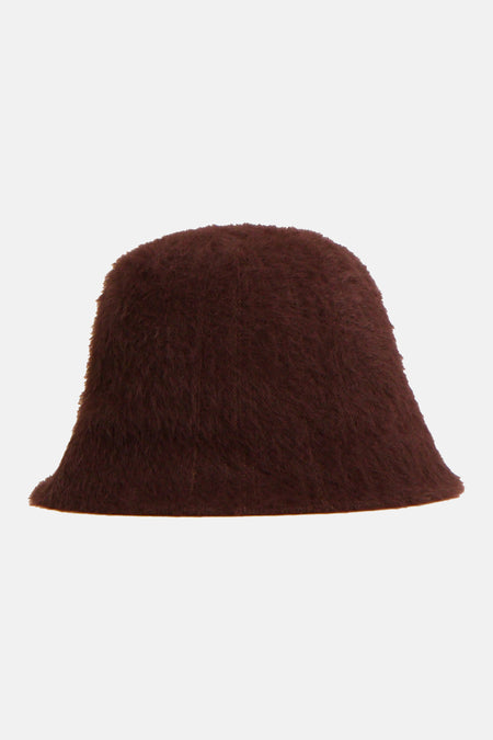 Buckethat brun en tissu texturé RINO PELLE