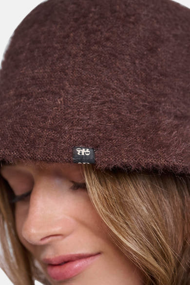 Dames acc. hoofddeksel buckethat bruin - RINO PELLE