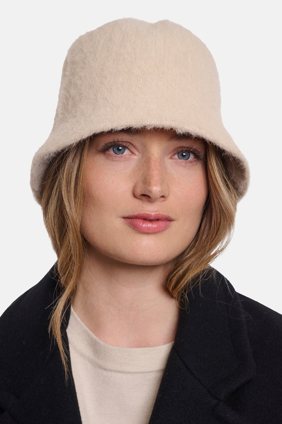 Dames acc. hoofddeksel buckethat beige - RINO PELLE