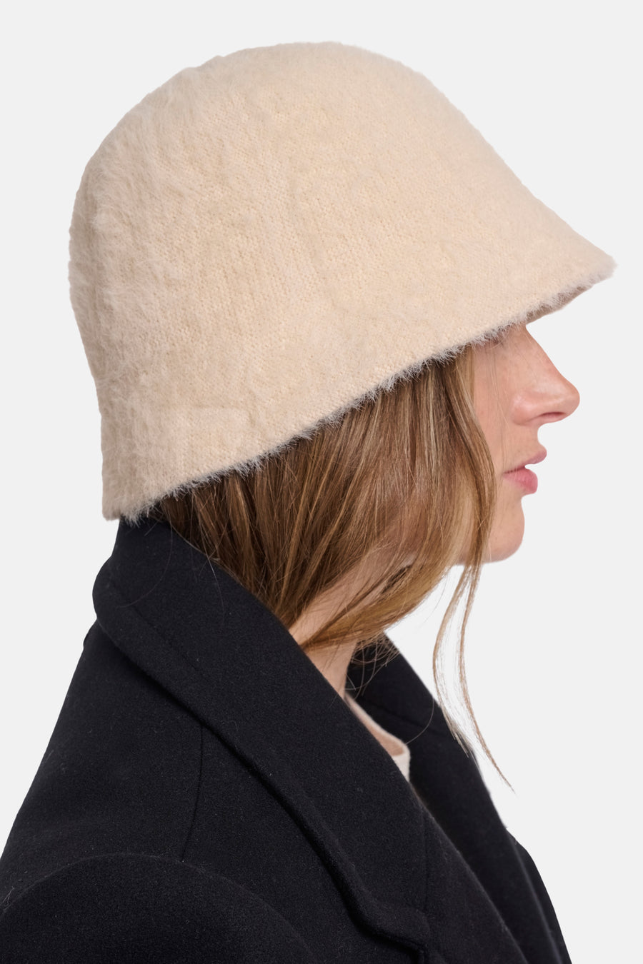 Dames acc. hoofddeksel buckethat beige - RINO PELLE