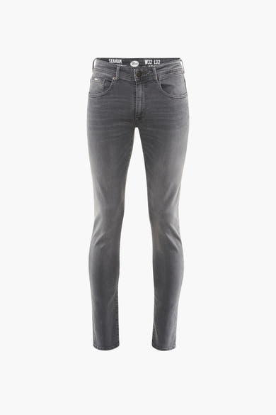 Jean slim gris foncé de Petrol Industries®, avec une coupe fuselée et une texture subtile.