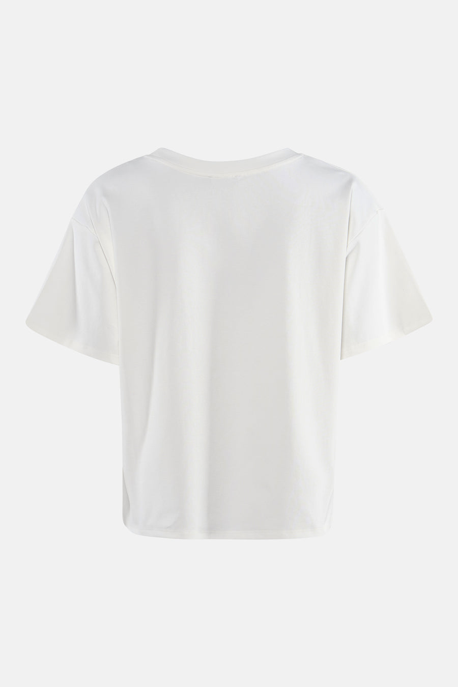 T-shirt uni à manches courtes blanc de ADORE, vue arrière.