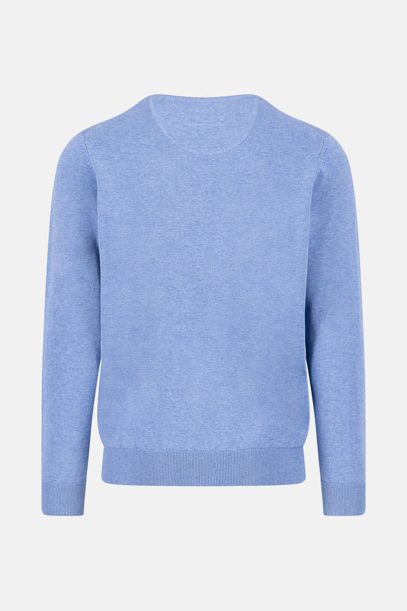 Pull met ronde hals - blauw