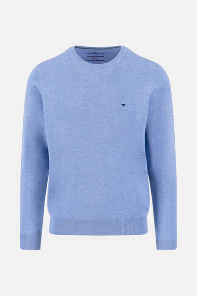 Pull met ronde hals - blauw
