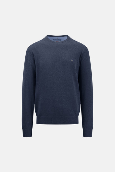 Pull à col rond - Bleu foncé