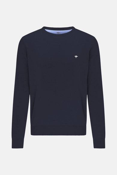 Pull met ronde hals - Donkerblauw