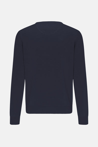 Pull met ronde hals - Donkerblauw
