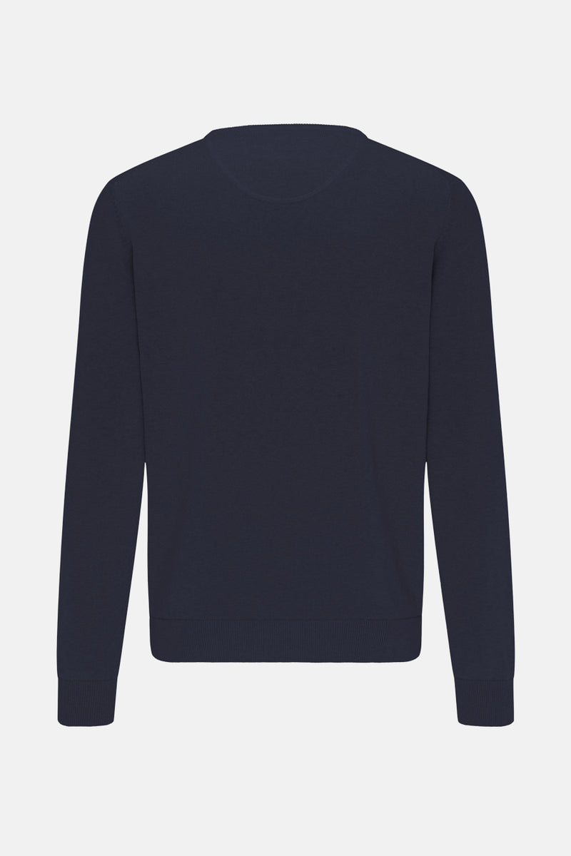 Pull met ronde hals - Donkerblauw