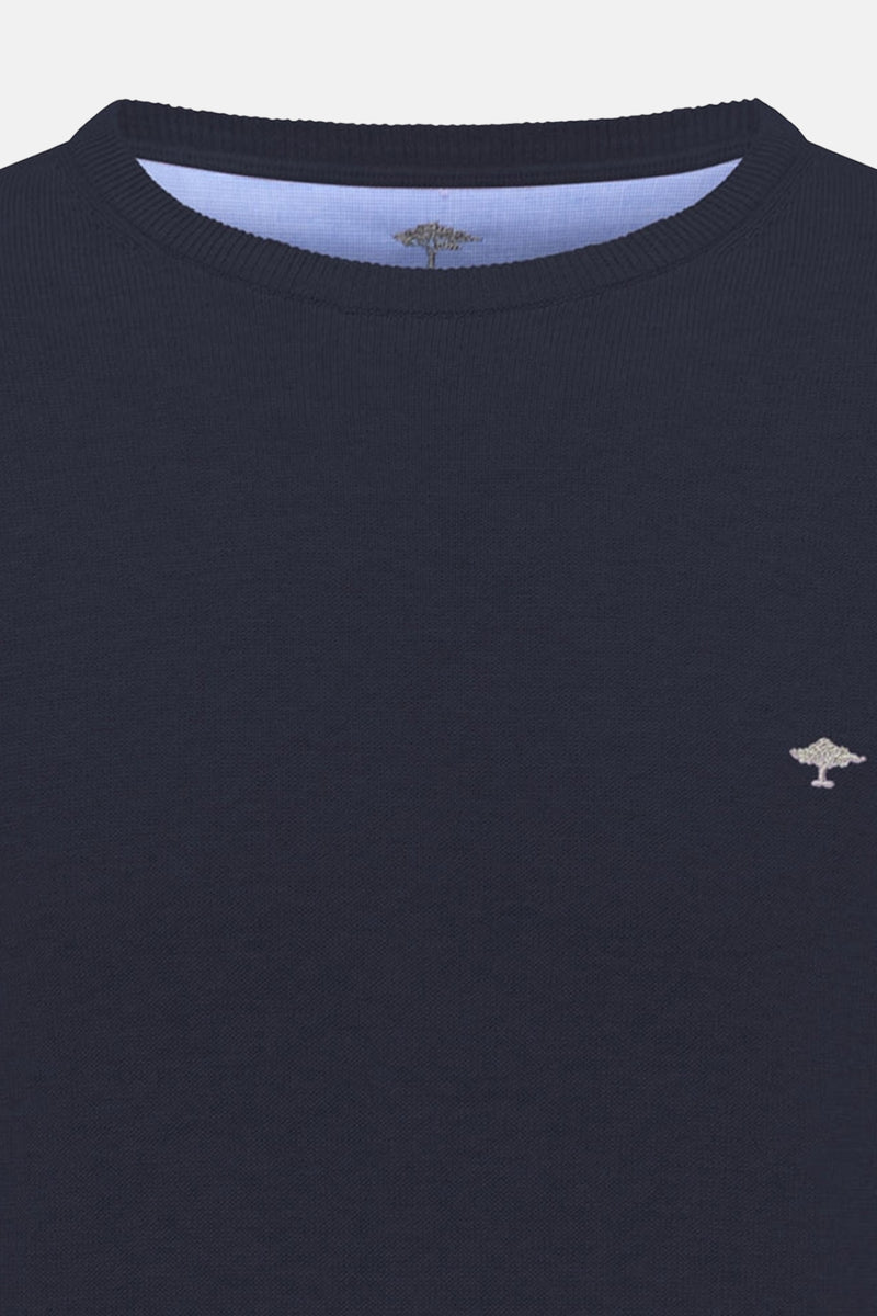 Pull met ronde hals - Donkerblauw