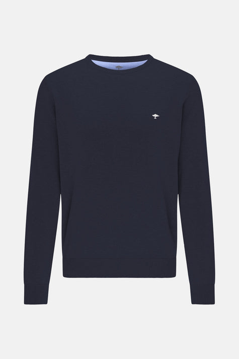 Pull à col rond - Bleu foncé