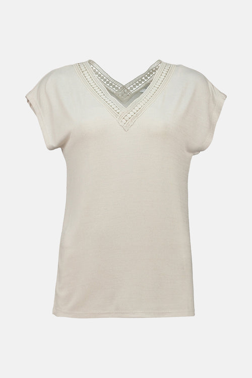 Top (korte mouwen) Beige - ZABAIONE