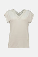 Top (korte mouwen) Beige - ZABAIONE