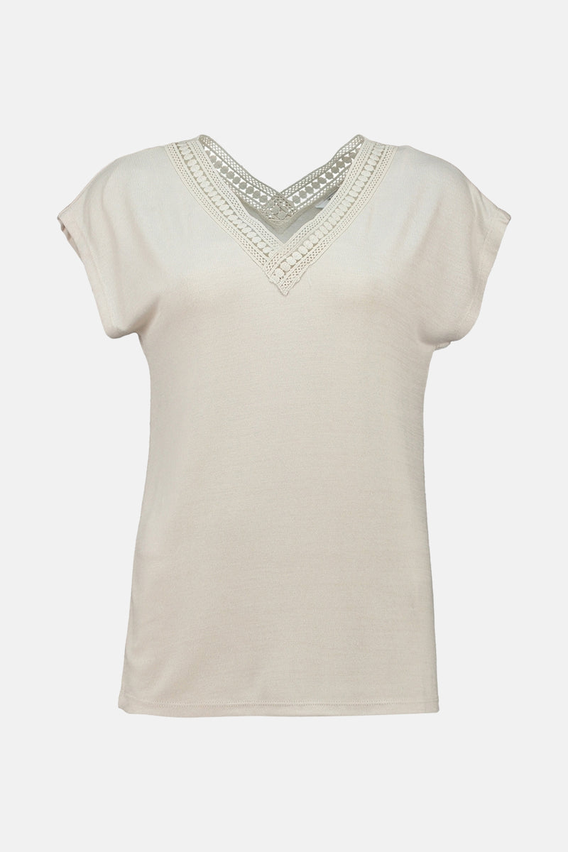 Top (korte mouwen) Beige - ZABAIONE