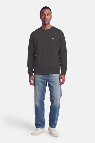 Sweat col O - gris