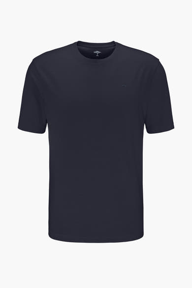 Blauwe t-shirt van Fynch-Hatton, kortarm, eenvoudig, rugzijde.