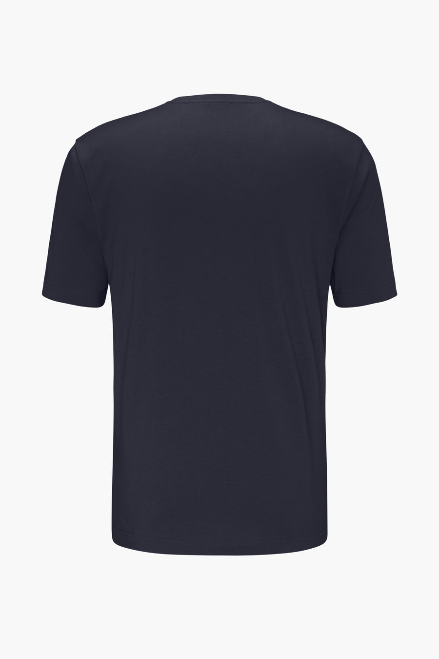 T-shirt bleu à manches courtes de Fynch-Hatton, uni, vue de dos.
