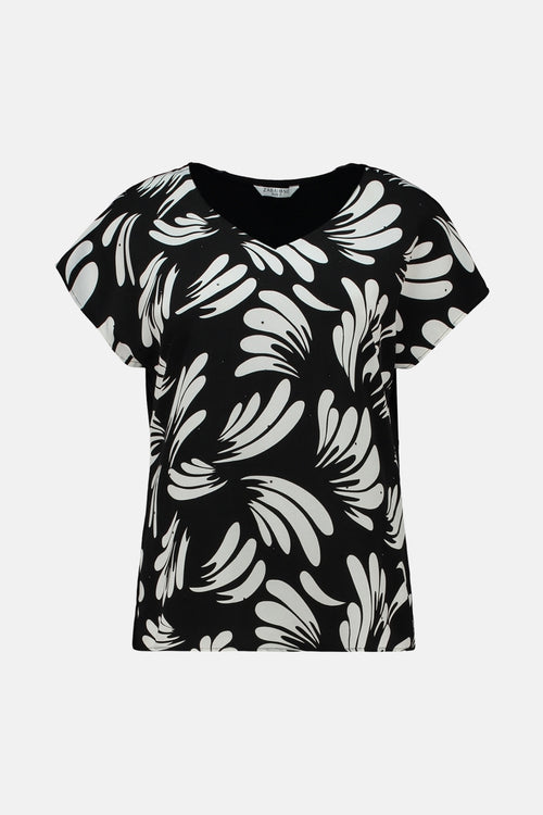 Blouse met korte mouwen - zwart