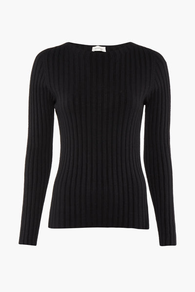 Pull col rond Noir - Susy Mix