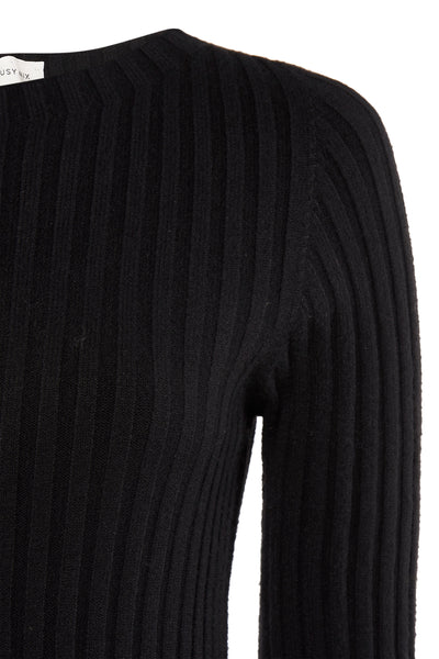 Pull col rond Noir - Susy Mix